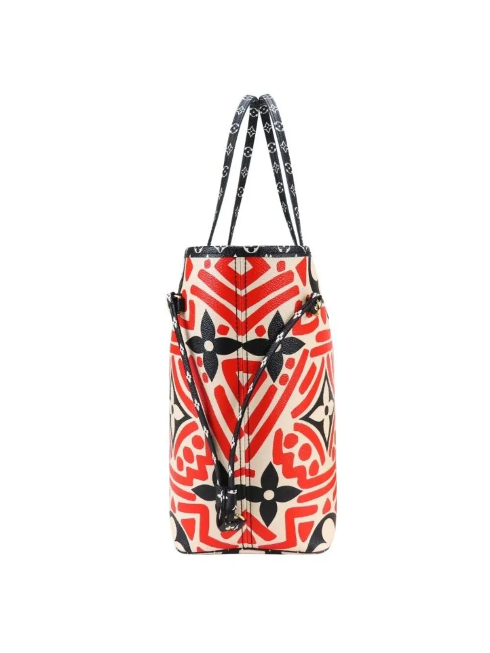 Louis Vuitton Tote Neverfull MM Crafty Monogram Giant Cream Rouge White Black